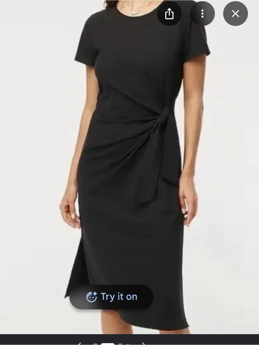 J Crew Factory Knotted Knit Midi Dress S NWT Short-sleeve Midi
